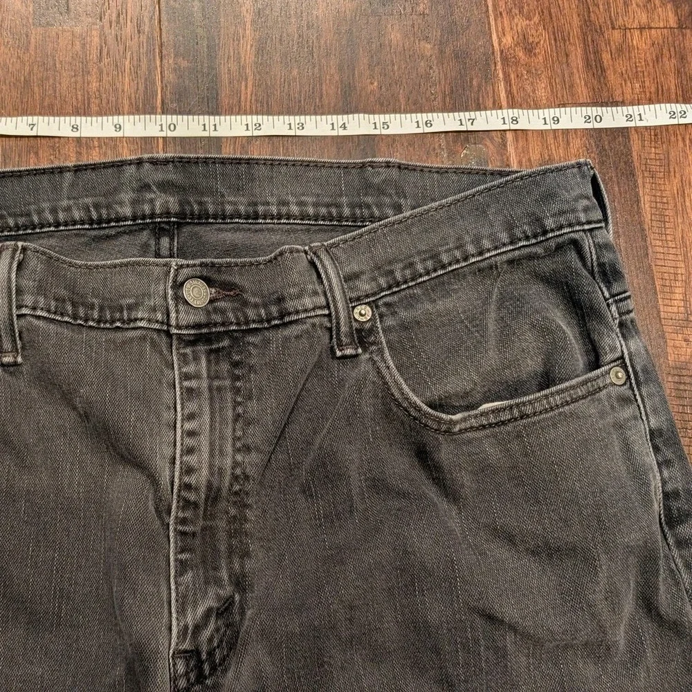 Levis 569‎ Jeans Mens 38x34 Fit 40x32 Faded Black Straight Leg Relaxed Fit Denim